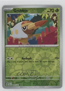 Grubbin Reverse Foil Pokemon SV07: Stellar Crown #009 - Image 1
