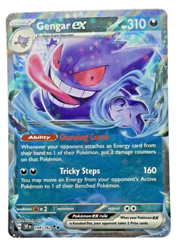 Gengar ex 104/162 Holo NM – Temporal Forces SV05 Pokemon TCG Card - Image 1