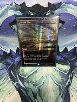 Marsh Flats (Borderless) (Dragonscale Foil) Special Guests Foil - Image 1