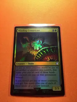 MTG Magic The Gathering Winding Constrictor LP Foil PIP Golgari Snake Counters - Image 1