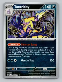 Reverse Holo Toxtricity 068/094 Rare Phantasmal Flames Pokemon - Image 1