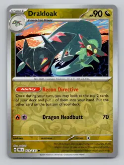 Reverse Holo Drakloak 072/131 Common Prismatic Evolutions Pokemon - Image 1
