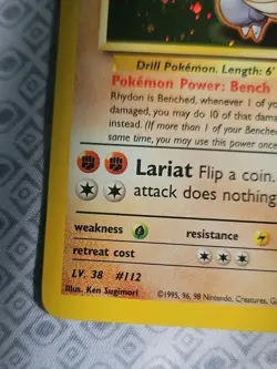 Pokemon TCG Brock's Rhydon Gym Heroes 2/132 Holo Unlimited Rare - Image 5
