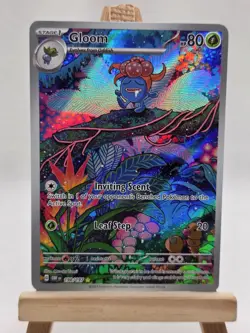 Gloom 198/197 Sv03: Pokemon TCG Obsidian Flames Holo Illustration Rare - Image 1