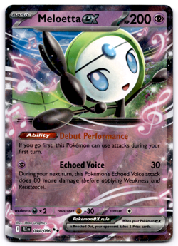 Meloetta ex - 044/086 - Holo - NM - Double Rare - Black Bolt - Pokemon - Image 1