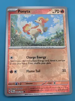 Pokemon - Ponyta - 026/162 Temporal Forces Reverse Holo NM - Image 1