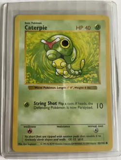 Pokemon TCG Shadowless Base Set Caterpie 45/102 NM - Image 5