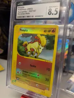 Ponyta 102/147 Rev Holo Vintage Pokemon 2002 Aquapolis Graded CGC 8.5 eREADER - Image 2
