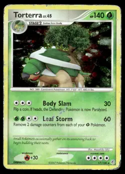 Pokemon TCG Diamond and Pearl #17/130 Torterra MP - Image 1