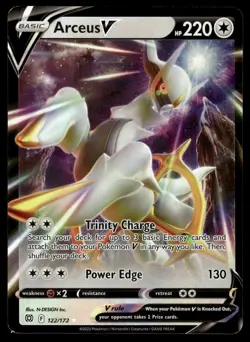 Pokemon TCG SWSH09: Brilliant Stars #122/172 Arceus V NM - Image 1