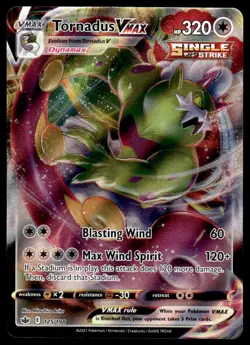 Pokemon TCG SWSH06: Chilling Reign #125/198 Tornadus VMAX Holo NM - Image 1