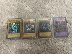 Yu-Gi-Oh! TCG Dragon Lot - 4 Cards: Blue-Eyes, Red-Eyes, B. Skull Dragon - Image 1
