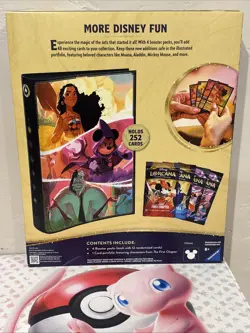 TCG Disney Lorcana Portfolio Bundle 4 Booster Packs & 1 Card Portfolio - Image 2