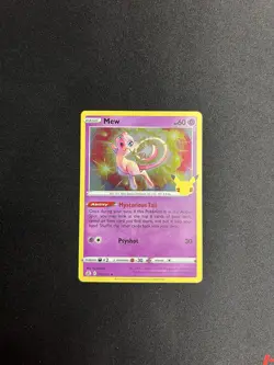 Mew 011/025 Pokemon Celebrations 25th Anniversary Rare Holo Trading Card - Image 3