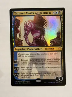 Tezzeret, Master of the Bridge foil War of the Spark LP buy a box promo mtg - Image 1