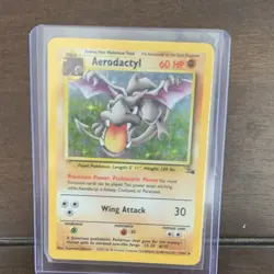 Pokemon Aerodactyl Fossil Holo Rare Unlimited 1/62 1999 60 HP TCG Card - Image 1