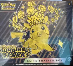 Pokemon TCG Scarlet & Violet Surging Sparks Elite Trainer Box ETB Sealed Pikachu - Image 1