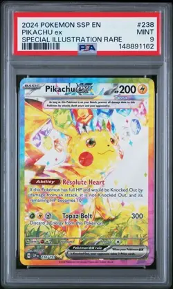 PIKACHU EX Surging Sparks Special Illustration Rare #238 PSA 9 Pokemon - Image 1