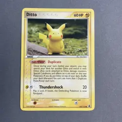 Pokemon Ditto (Pikachu) 63/118 Non-Holo Delta Species MP/LP - Image 1