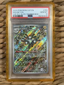 Pokemon Center Stamp Promo - Magneton - Surging Sparks ETB SVP EN 159 PSA 10 - Image 1