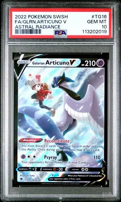 2022 Pokemon Galarian Articuno V - Astral Radiance - TG16/TG30 - PSA 10 Gem MT - Image 2
