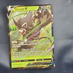 Pokemon Zarude V Vivid Voltage Full Art Ultra Rare Holo 022/185 Basic 210 HP - Image 1