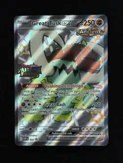 Pokemon Paldean Fates Iron Treads ex & Great Tusk ex Promo Stamp Set FA Temporal - Image 5
