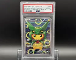 Pokemon Poncho-Wearing Pikachu Rayquaza Japanese Full Art Promo 230/XY-P PSA 9 - Image 1