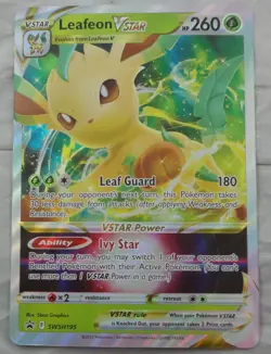 Pokemon Jumbo Oversized Promo Card Leafeon VStar SWSH195 - Image 1