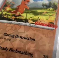Charmander - (GameStop Exclusive) PROMO 004/165 Cards & Products Reverse - Image 3