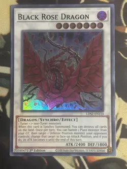 Yugioh: Black Rose Dragon - LDS2-EN110 - Ultra Rare (Green) - 1st Edition - NM - Image 1