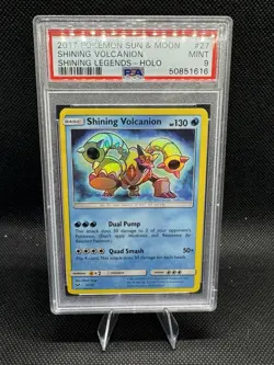 PSA 9 Shining Volcanion 27 Shining Legends Pokemon TCG Card Graded PSA - Image 1