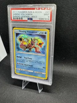 PSA 9 Shining Volcanion 27 Shining Legends Pokemon TCG Card Graded PSA - Image 2