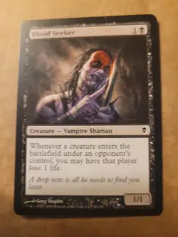 MTG Blood Seeker Zendikar Magic Black Vampire Common (80/249) LP BULK DISCOUNT - Image 1