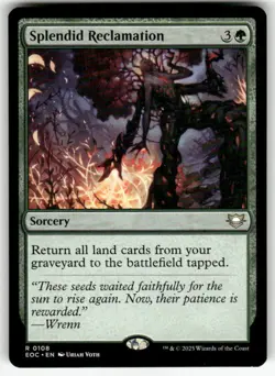 SPLENDID RECLAMATION #108 MTG COMMANDER: EDGE OF ETERNITIES RARE - Image 1