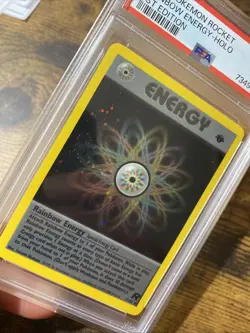 1st Edition Team Rocket Rainbow Energy Holo 17/82 - PSA 8 NM-MT! SWIRL CITY!!! - Image 3