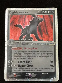 Pokemon MIGHTYENA EX 101/110 (Ultra Rare) Holon Phantoms - MP/Mod Play - Image 1