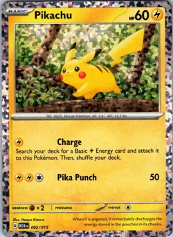 Pikachu 002/015 Holo Promo McDonald's Promos 2024 Pokemon Holo Near Mint - Image 1