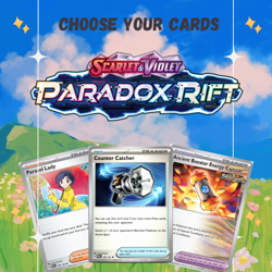 Variation Listing: Choose Your Cards Pokemon Paradox Rift NM Non Holo Trainers - Image 1