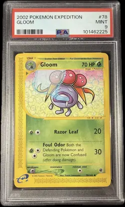 2002 Pokemon Expedition 78 Gloom PSA 9 Mint - Image 1