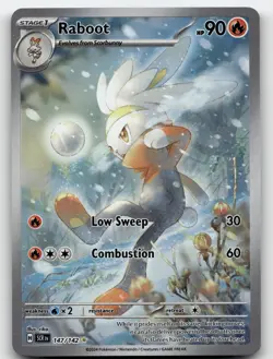 RABOOT 147/142 ILLUSTRATION RARE STELLAR CROWN POKEMON NEAR MINT - Image 2