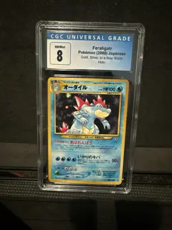 CGC 8 1999 Pokemon Feraligatr Japanese Gold Silver New World 160 - Image 1