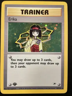 Pokemon Erika Trainer Gym Heroes 1st Edition Holo Rare 16/132 Wizards 2000 - Image 1