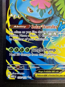 Mega Venusaur Ex 155/132 Me01: Mega Evolution ULTRA RARE HOLO - 2025 Pokemon TCG - Image 4