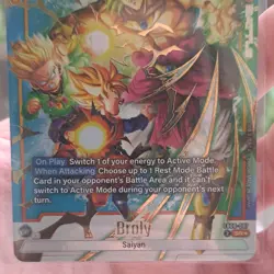 Bandai Broly SR Foil FB08-087 Battle Card 30000 Power Dragon Ball Super - Image 2