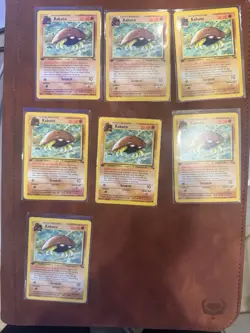 (x7 set) Pokemon TCG Kabuto Fossil 1st Edition Common Card 50/62 NM-LP Condition - Image 1