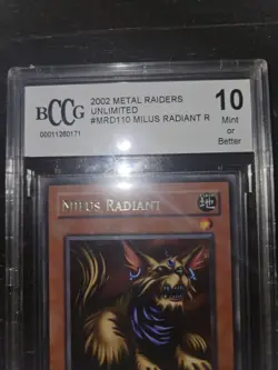 YUGIOH MILUS RADIANT MRD-110 RARE! BCCG BECKETT GRADED GEM MINT 10! - Image 2