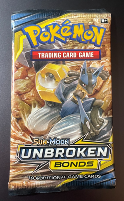 POKEMON SUN & MOON UNBROKEN BONDS Sealed 10-Card BOOSTER PACK (Lucario Art) - Image 1