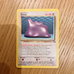 Pokemon Card - Ditto Fossil 18/62 Rare MP - Image 1
