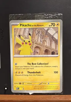 Pokemon Natural History museum nhm Pikachu at the Museum Promo Jumbo Card SEALED - Image 1